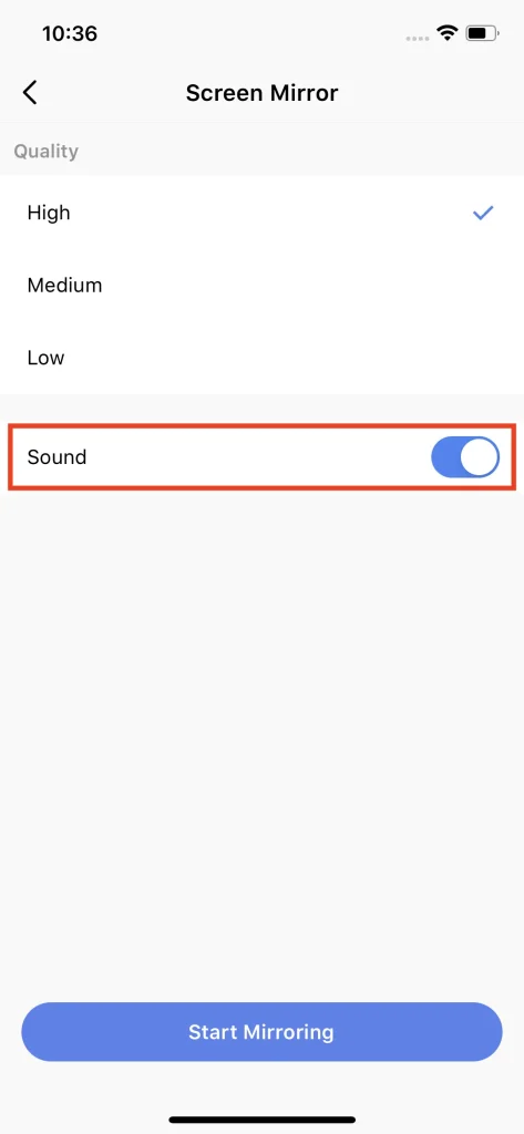 Screen Mirroring Step 3