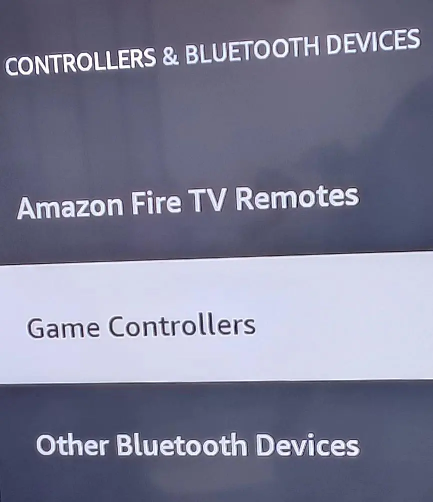 choose Game Controllers or Other Bluetooth Devices