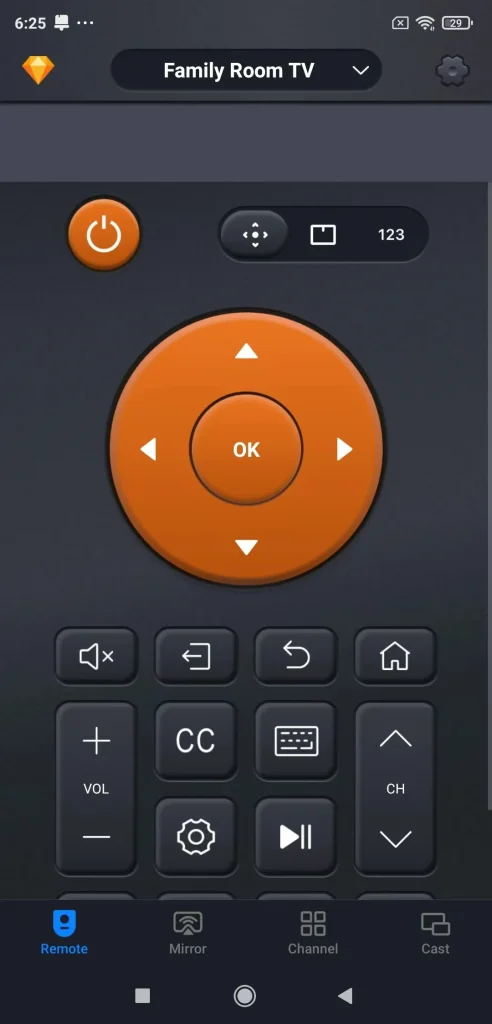 the Universal TV Remote app by BoostVision