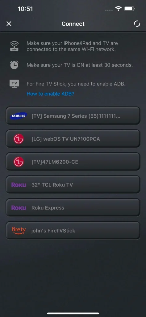 the Universal TV Remote app by BoostVision