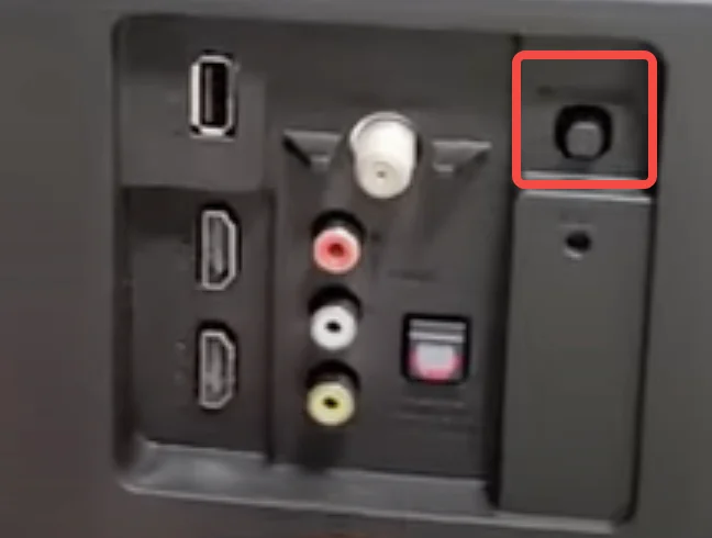 power button on Sanya Roku TV