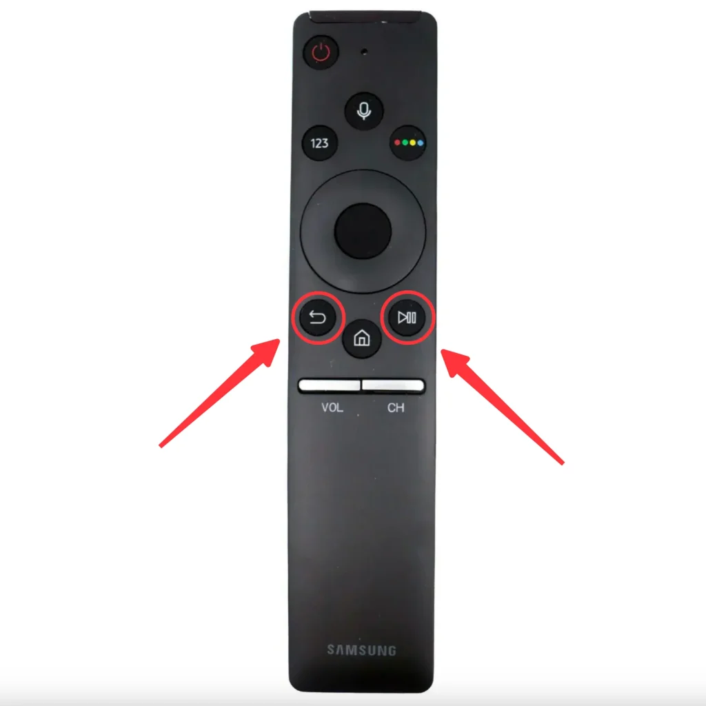 Pairing Buttons on Samsung One Remote