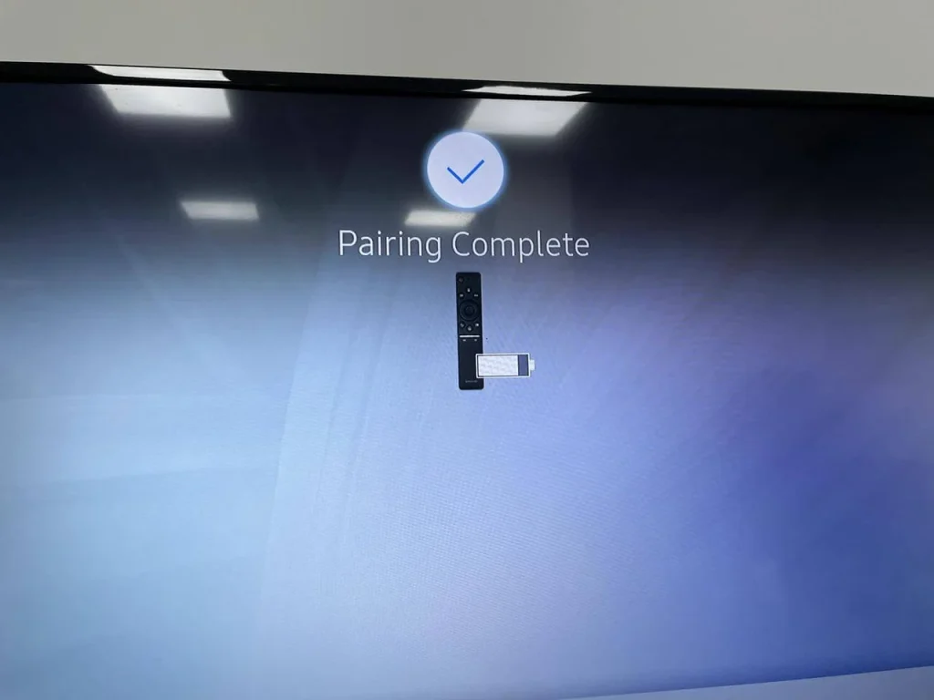 pairing Samsung TV remote completed