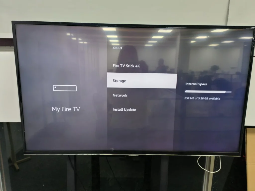 check the storage space on Fire TV