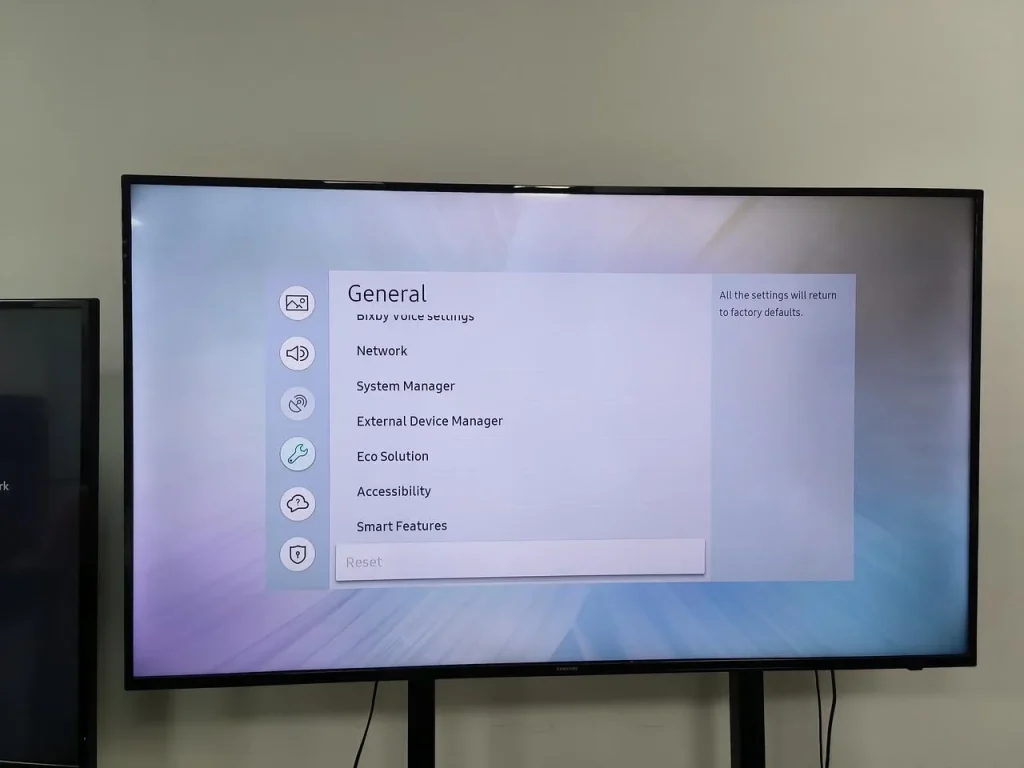 reset Samsung TV