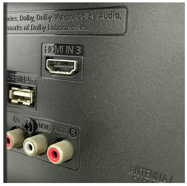 the HDMI port on the LG TV