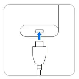 plug the cable into the USB-C port (image from Samsung)