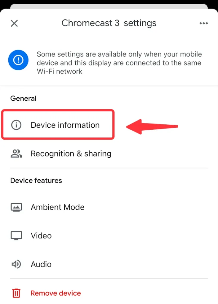 Device information