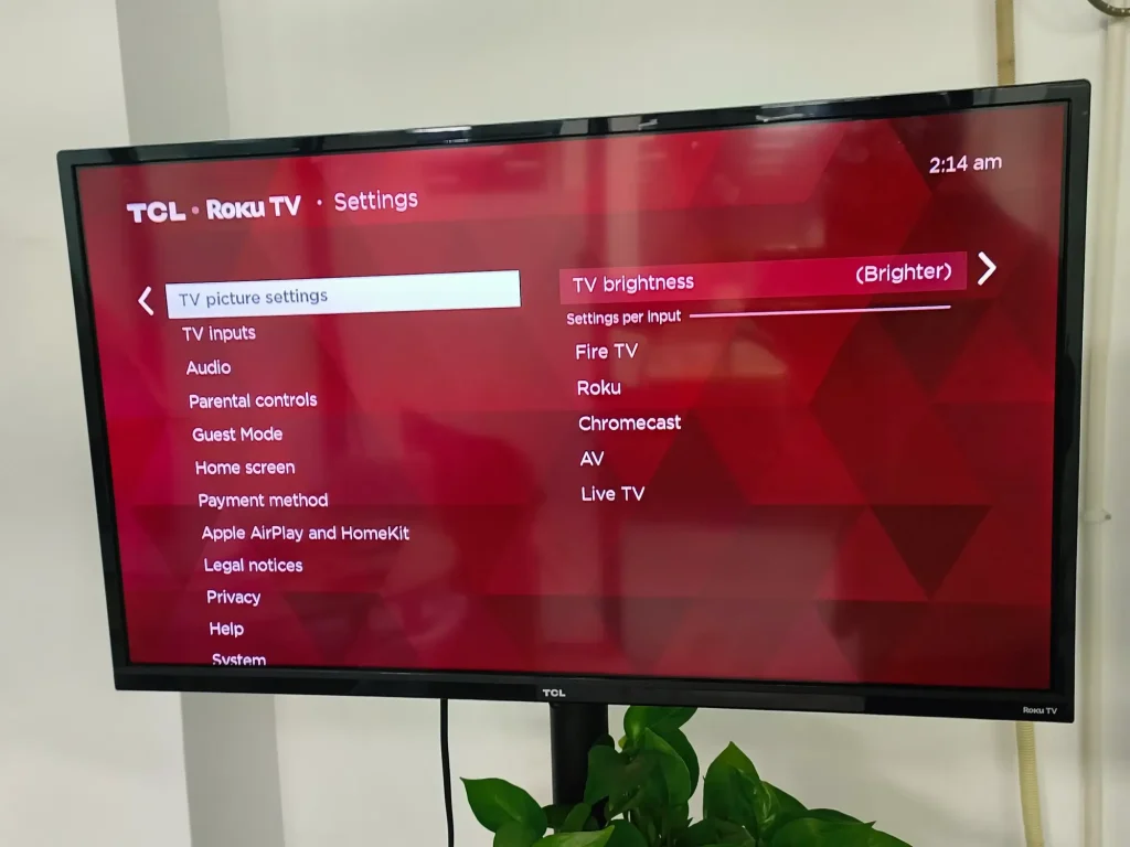 choose TV picture settings on Roku TV