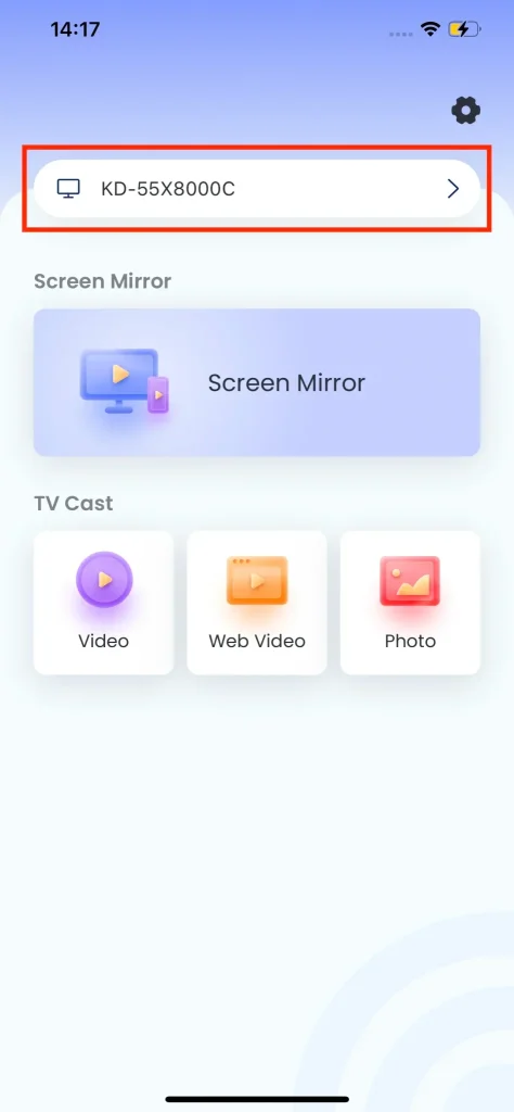 the Screen Mirroring: TV Cast by BoostVision