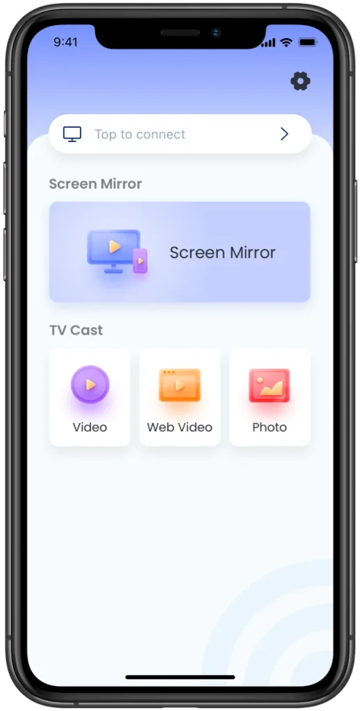 the Screen Mirroring app developed by BoostVision