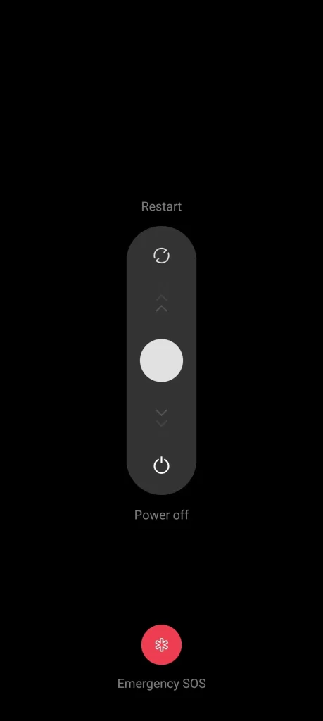 choose to restart or power off the Android phone