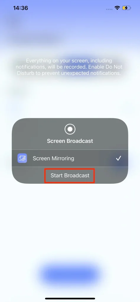 end screen mirroring from the screen mirroring app from BoostVision