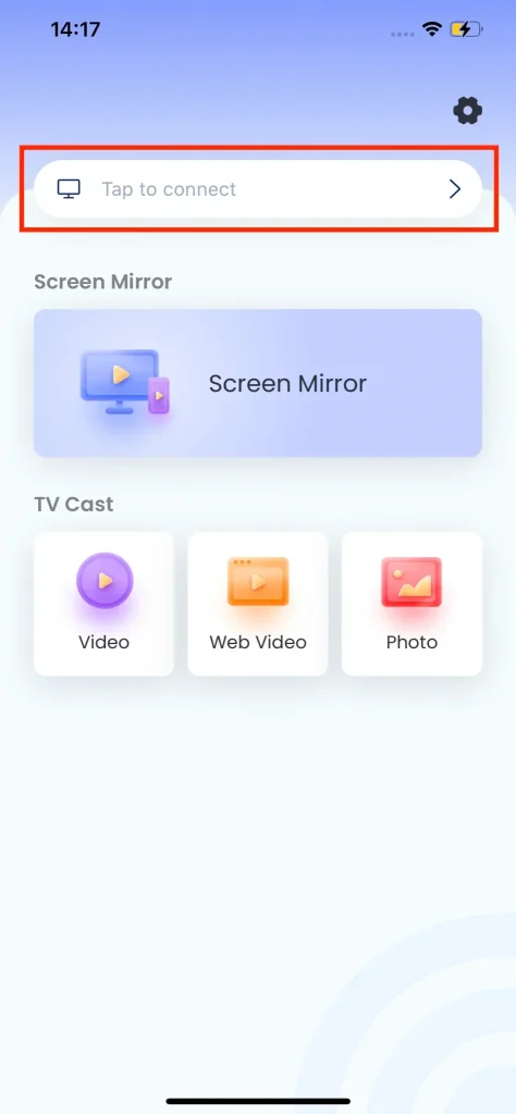 click the Tap to connect zone on BoostVision's app