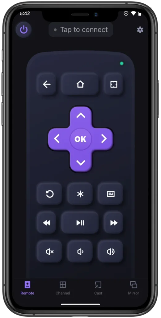 the Roku TV Remote app by BoostVision