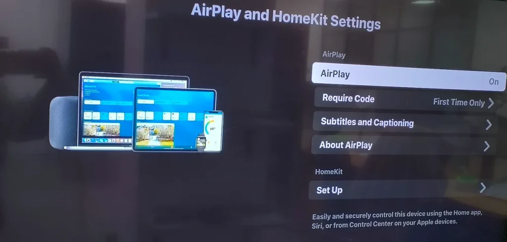 find AirPlay on a Roku streaming device