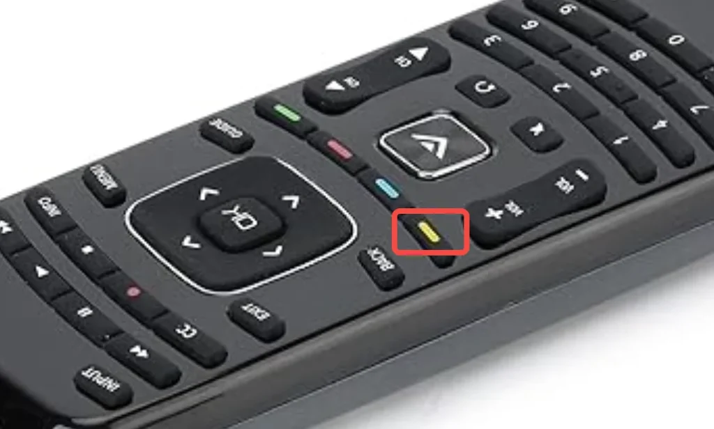 the yellow button on the Vizio button