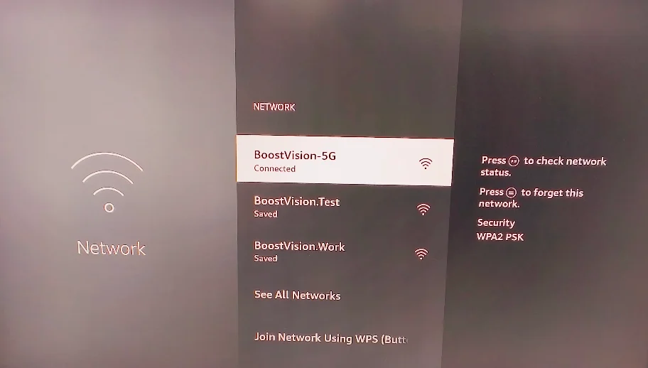 connect Firestick to a Wi-Fi network