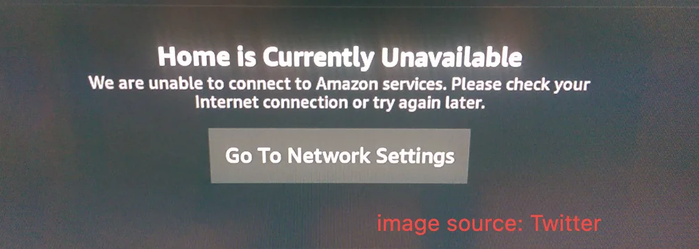 home is currently unavailable on Firestick