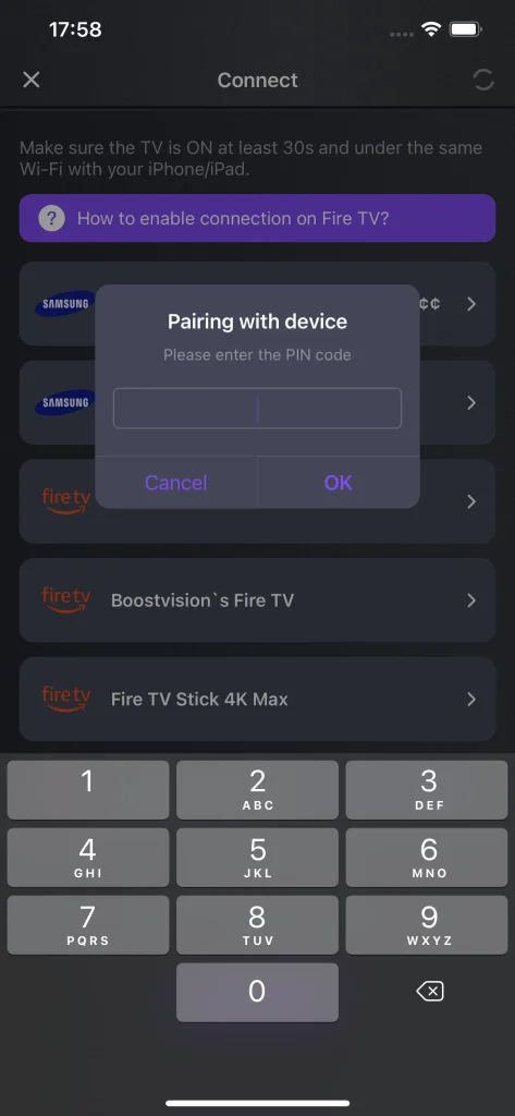 Pairing Code for Vizio TV Remote App