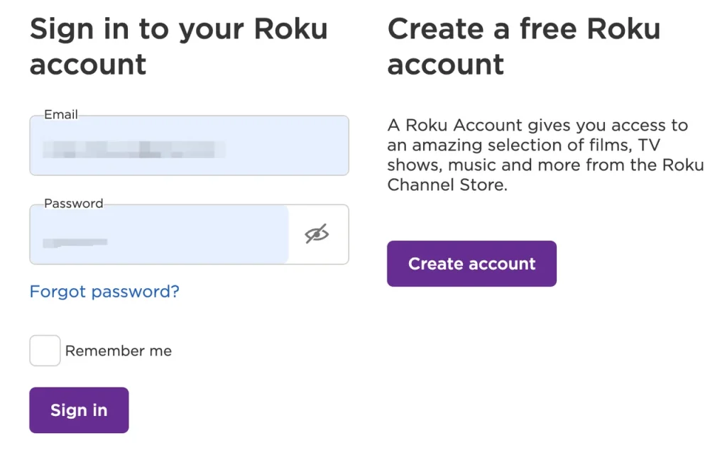 open the Roku site