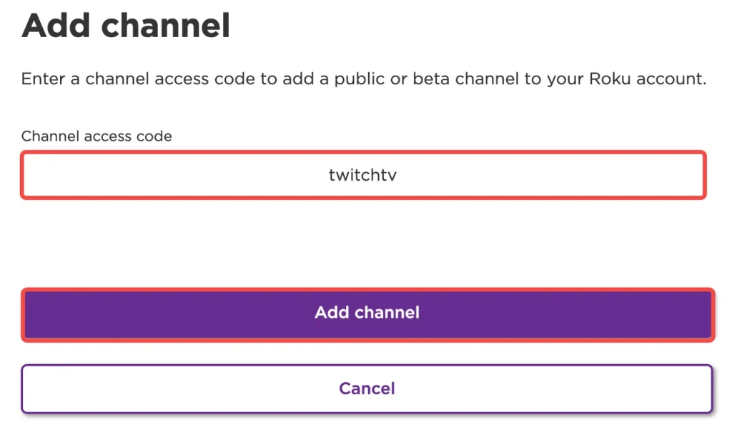 input twitchtv and choose Add channel