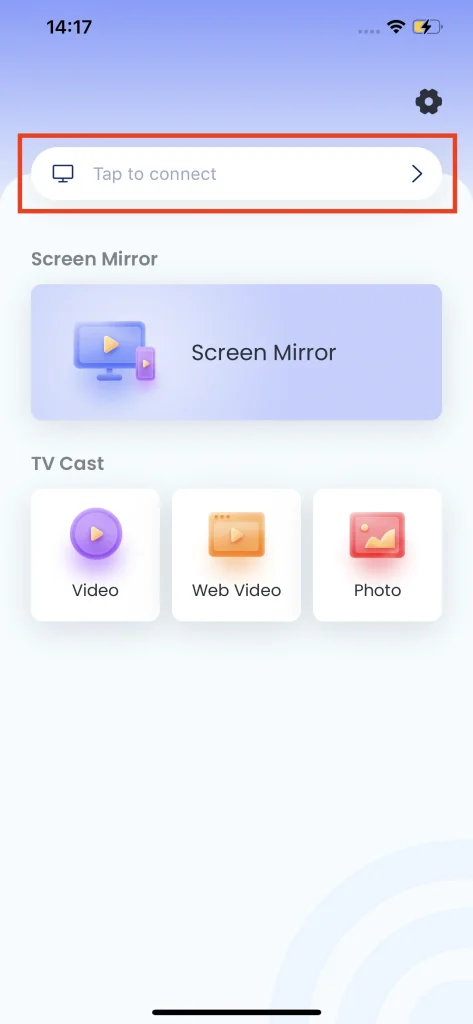 Tap to Connect smart phone to TV