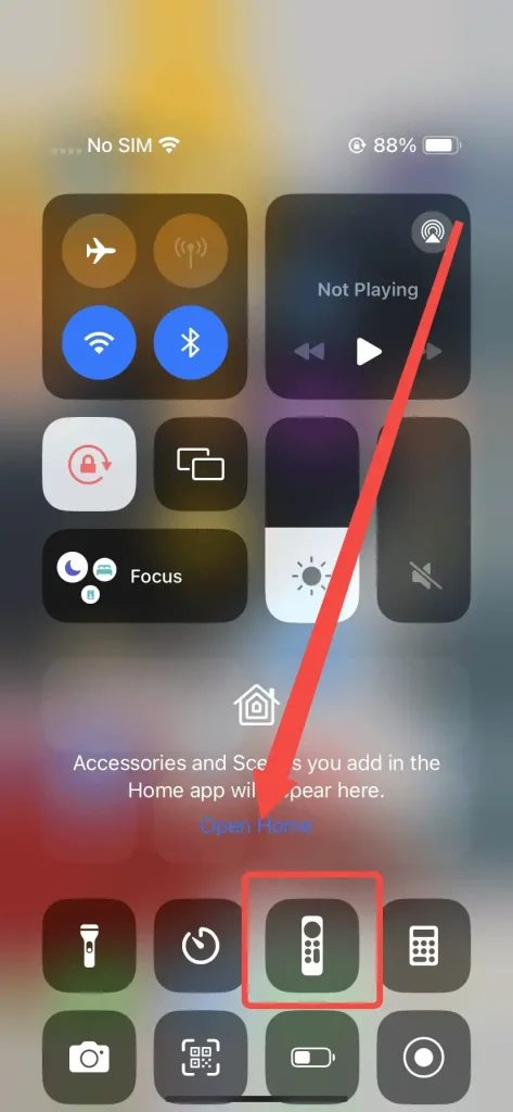 Apple TV Remote feature on Control Center