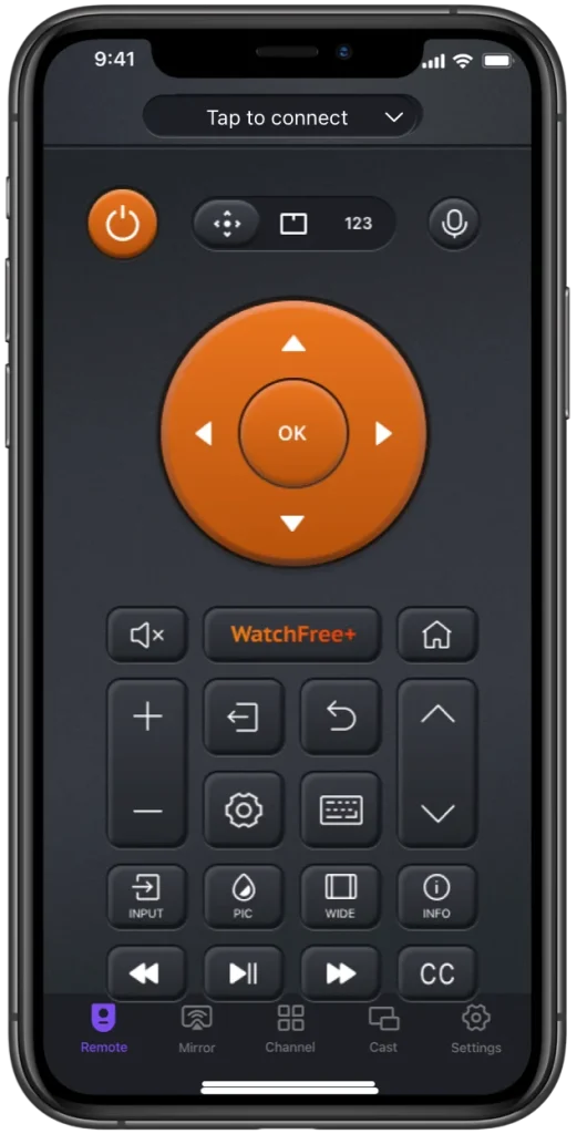the Vizio TV Remote app from BoostVision