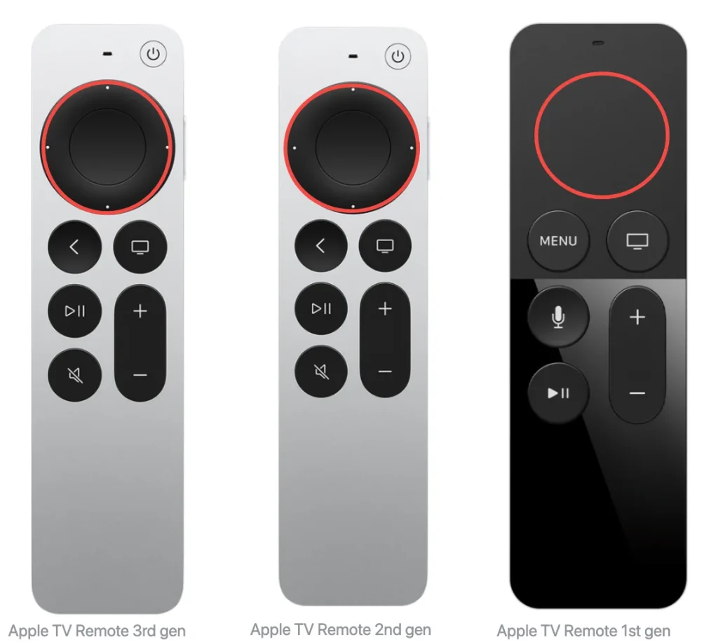 the clickpad or touch surface on Siri Remote