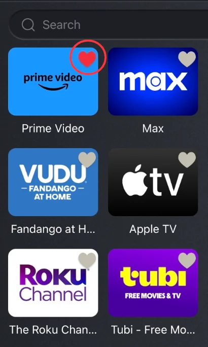add favorite channels on the Remote for Roku: TV Remote