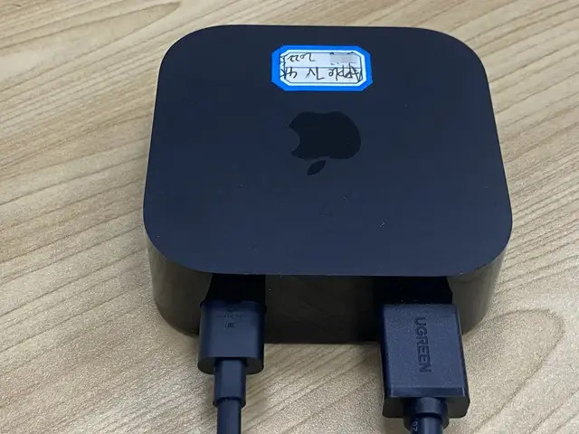 Apple TV into power and an HDMI cable that connected to your streaming device