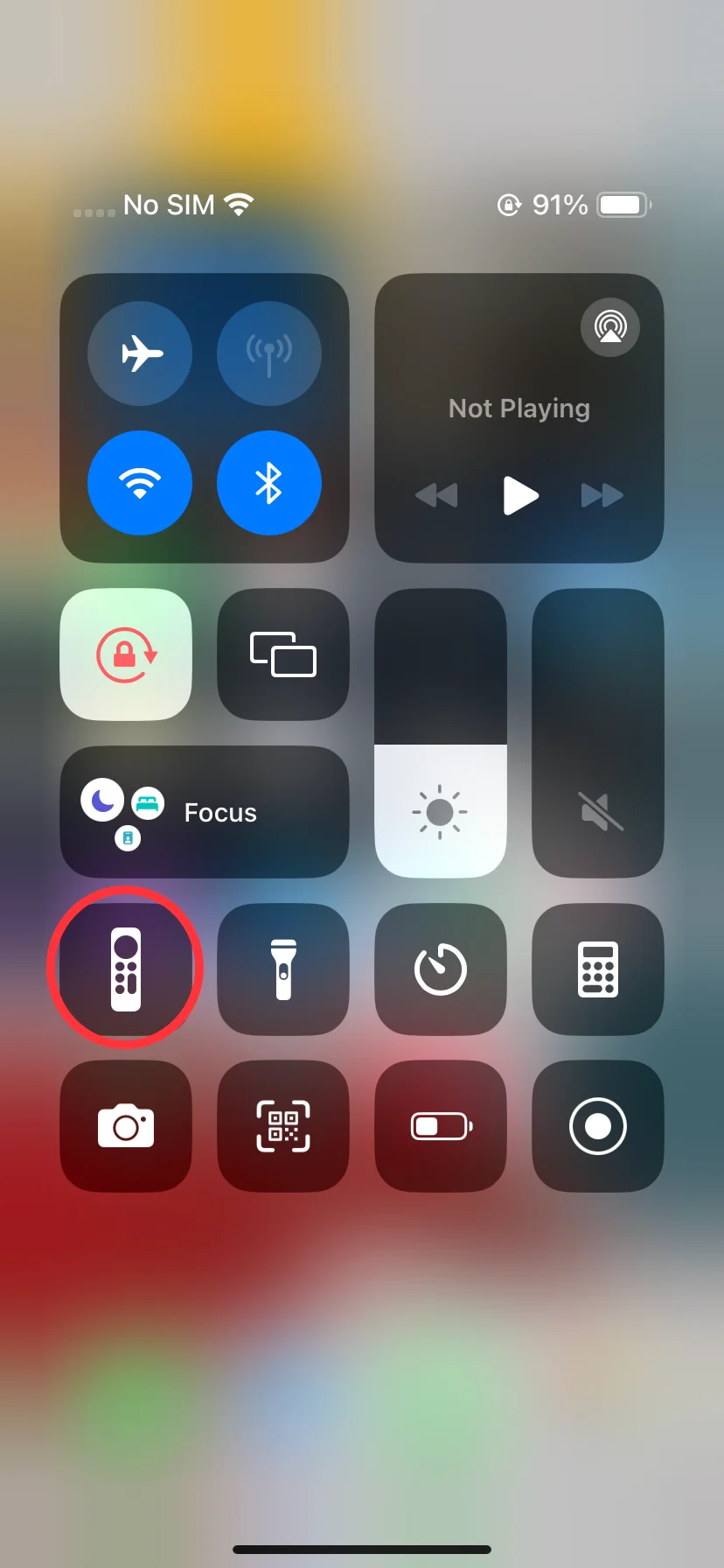 Apple TV Remote feature in Control Center