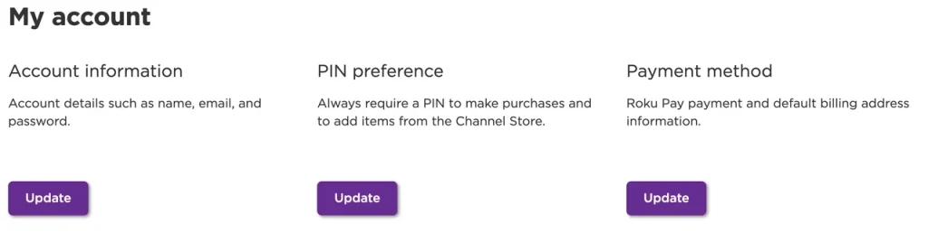 choose Update under PIN preference