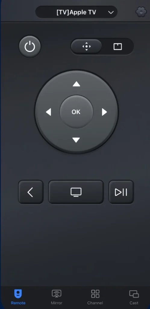 Apple TV Remote app of BoostVision