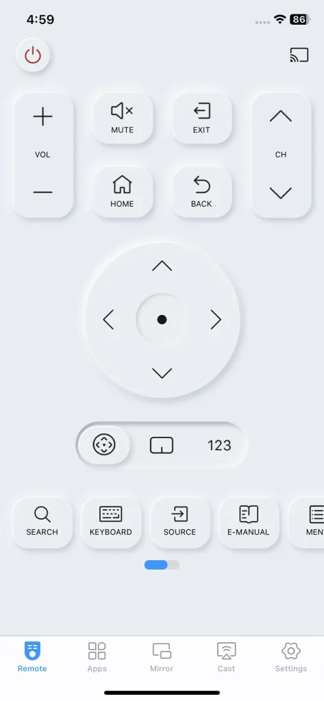 Universal Samsung TV Remote App of BoostVision