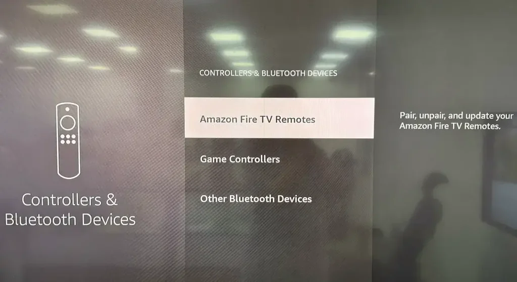 paired Fire TV remotes on Fire TV
