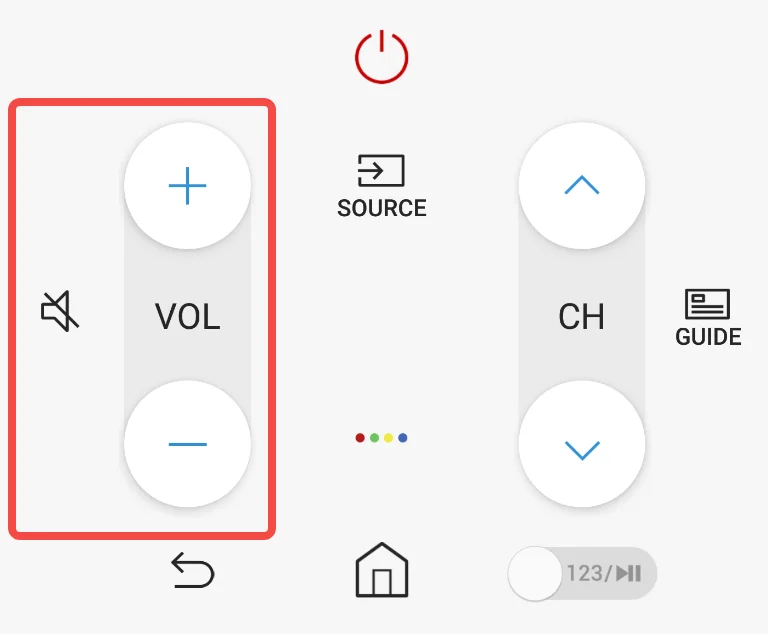 volume control buttons on the SmartThings app