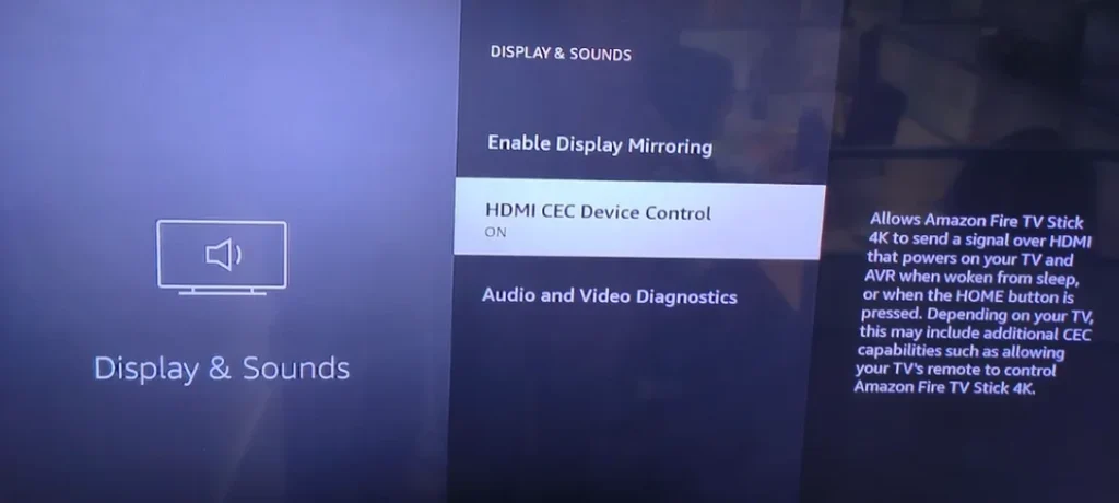 enable CEC on Firestick