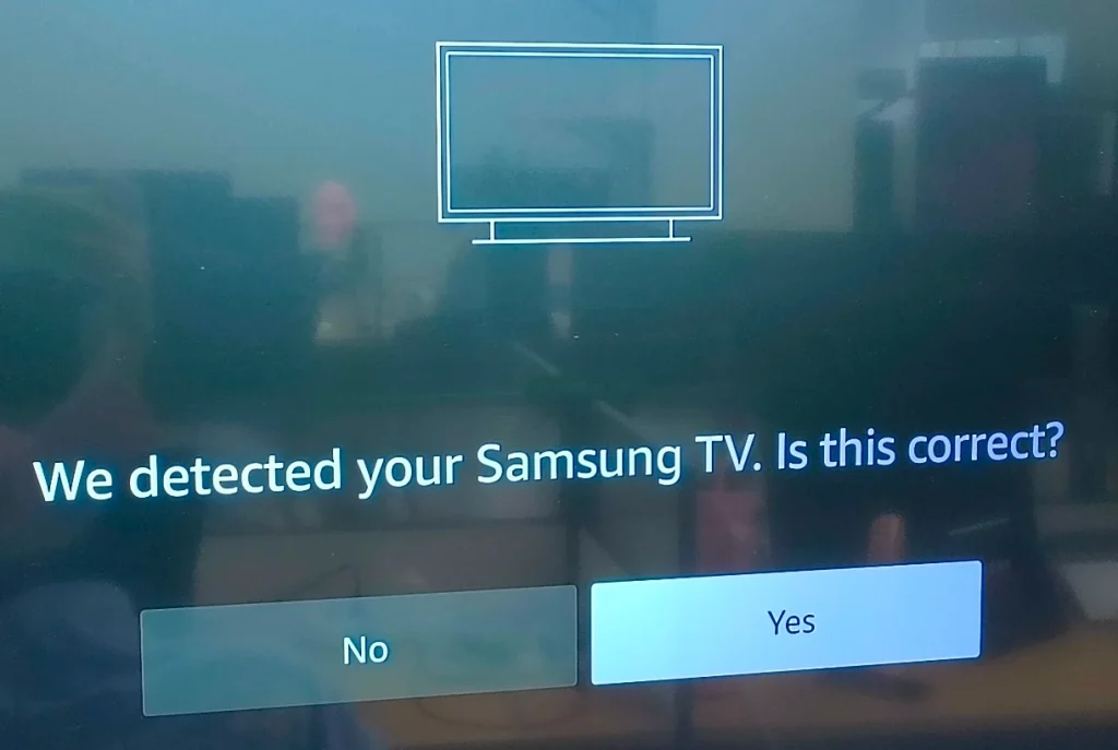 Firestick detects Samsung TV