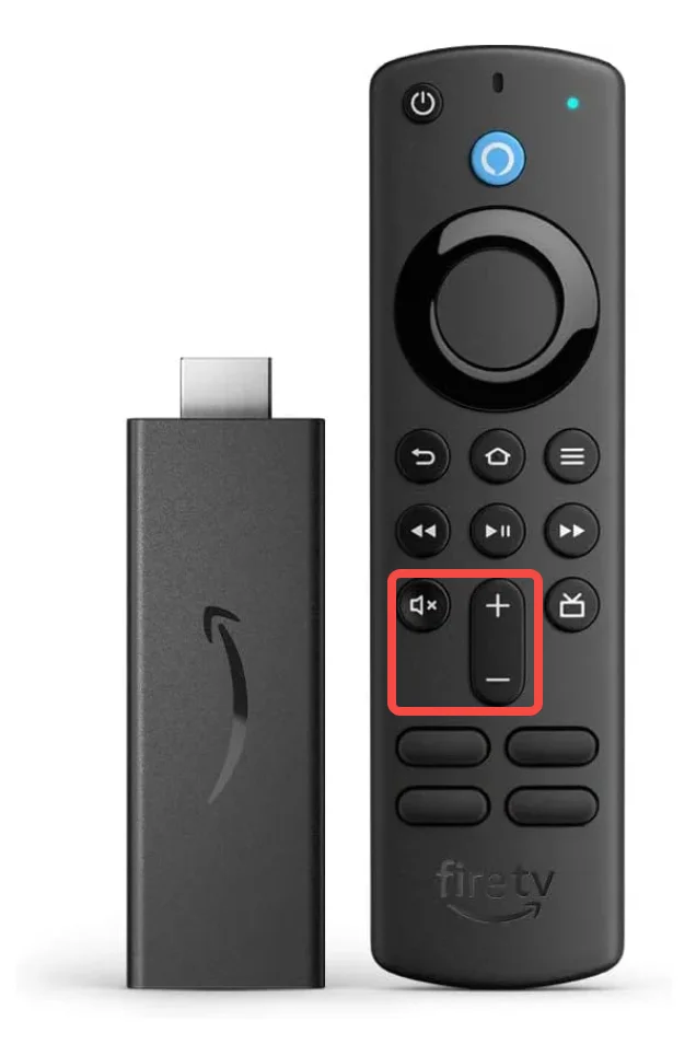 the volume buttons on Firestick remote