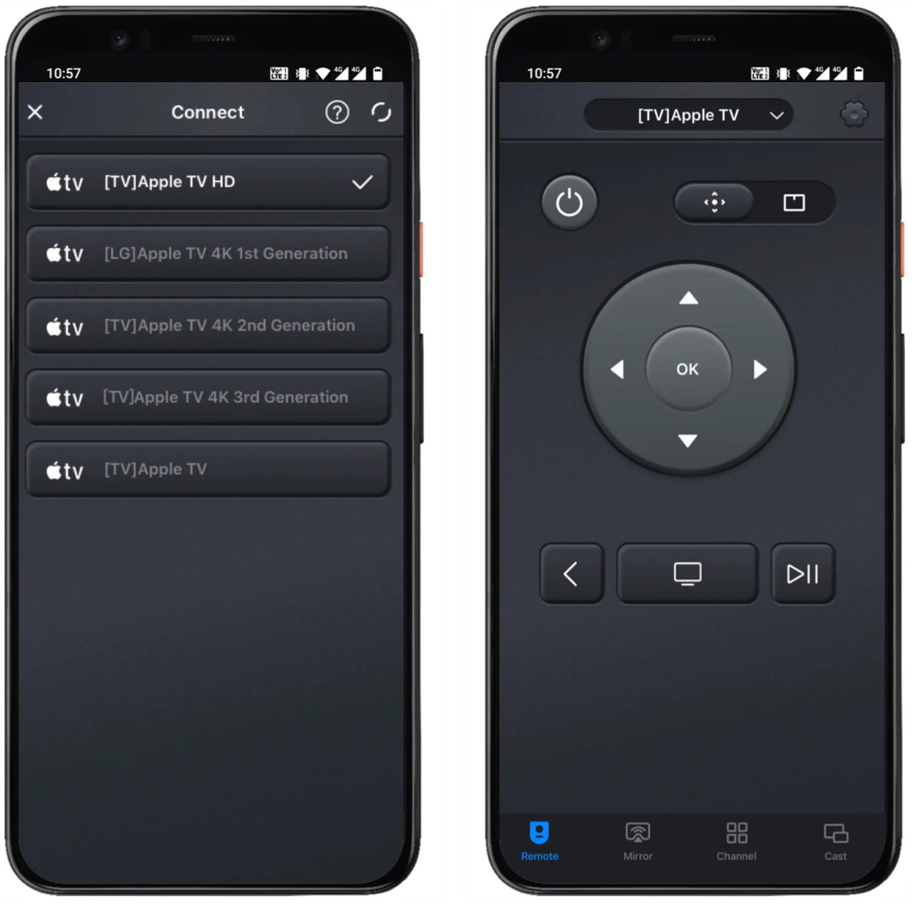 turn an Android into Apple TV remote