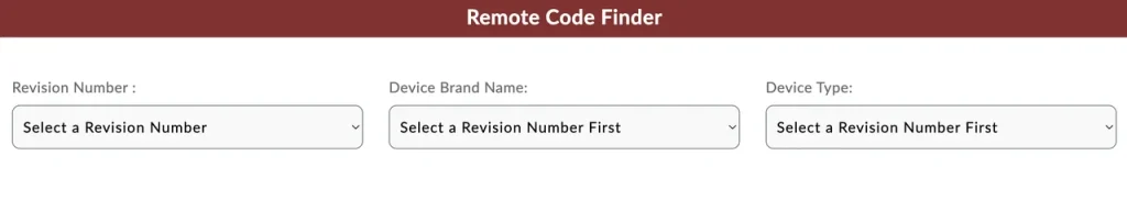 RCA Remote Code Finder