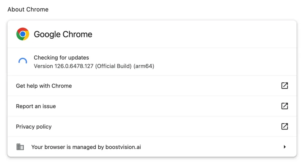 update Google Chrome