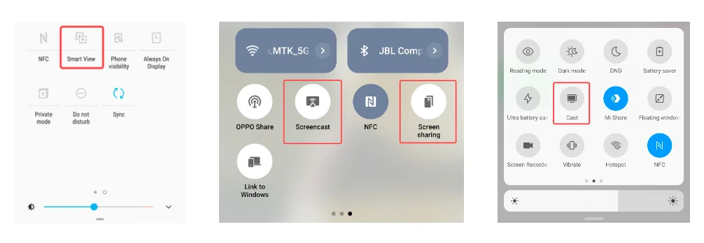 built-in casting feature on Android