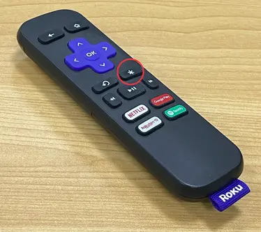 star button on the Roku remote