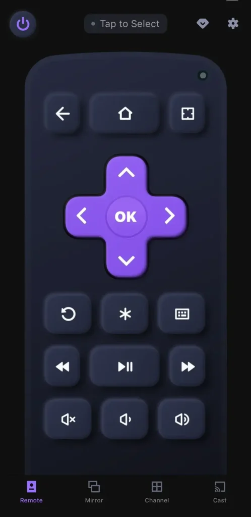 Roku remote app of BoostVision