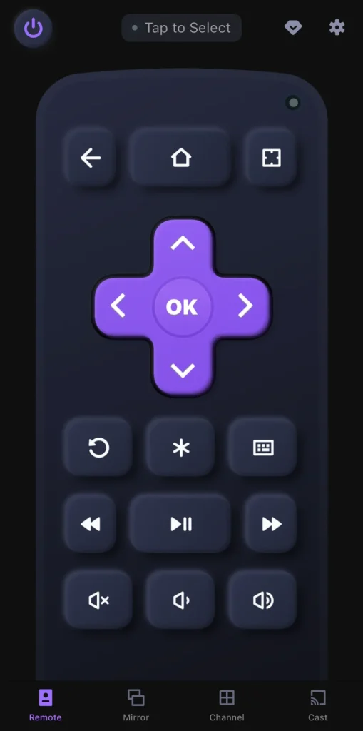 Roku remote app of BoostVision