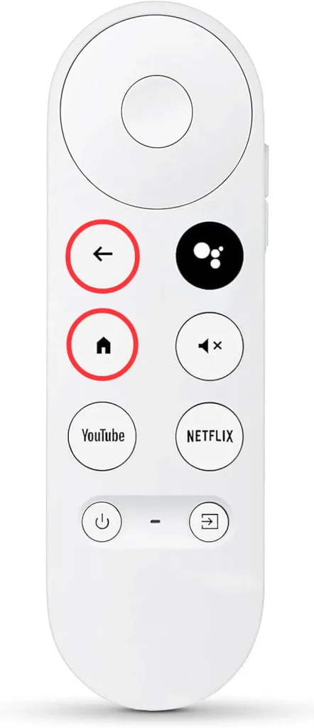 Home and Back buttons on the Chromecast remote