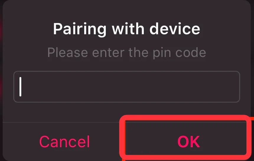 pin code entry on the LG remote app